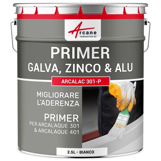 Primer per Vernice su Galvanizzato, Alluminio & Zinco: ARCALAC 301-P 2.5 L
