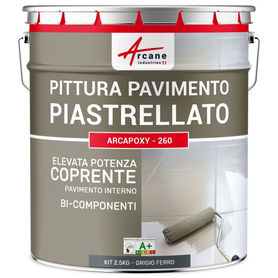 Arcapoxy Pavimento Piastrellato 2.5 kg (fino a 12.5 m² in 2 strati) RAL 7011 - Grigio Ferro