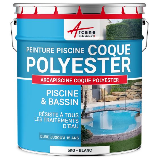 Peinture piscine polyuréthane pour coques polyester- Aspect / Couleur