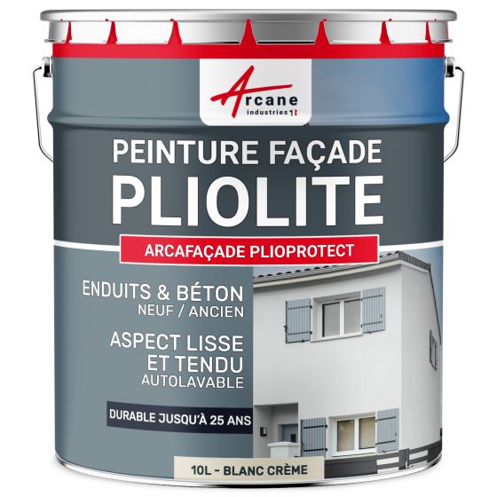 Peinture Pliolite- ARCAFAÇADE PLIOPROTECT-10L-blanc creme-Aspect / Couleur