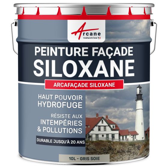 Peinture Siloxane - ARCAFAÇADE SILOXANE-10L-gris soie-Aspect / Couleur