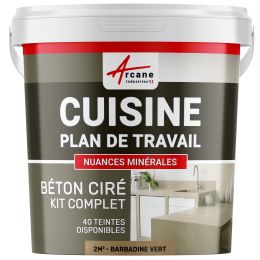 Cemento Cerato Cucina: Kit piano di lavoro e paraschizzi - Grigio | Maison Etanche