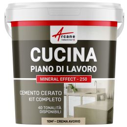 Cemento Cerato Cucina 10 m² Crema Avorio