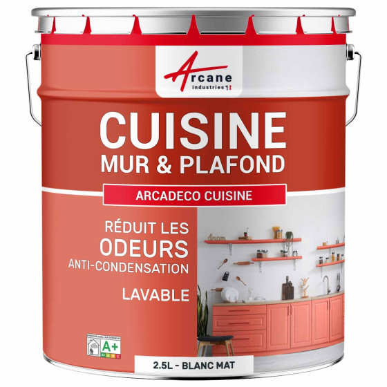 Peinture cuisine lessivable, mur et plafond : Arcadéco Cuisine Couleur / Aspect Peinture cuisine lessivable, mur et plafond : Arcadéco Cuisine Couleur / Aspect