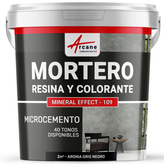 Kit de Concreto Pulido 'El Básico': Mortero + Resina + Colorante - NUANCES MINERALES2 m² (en 2 capas)