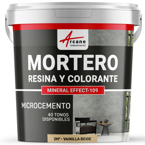 Kit de Concreto Pulido 'El Básico': Mortero + Resina + Colorante - NUANCES MINERALES2 m² (en 2 capas)