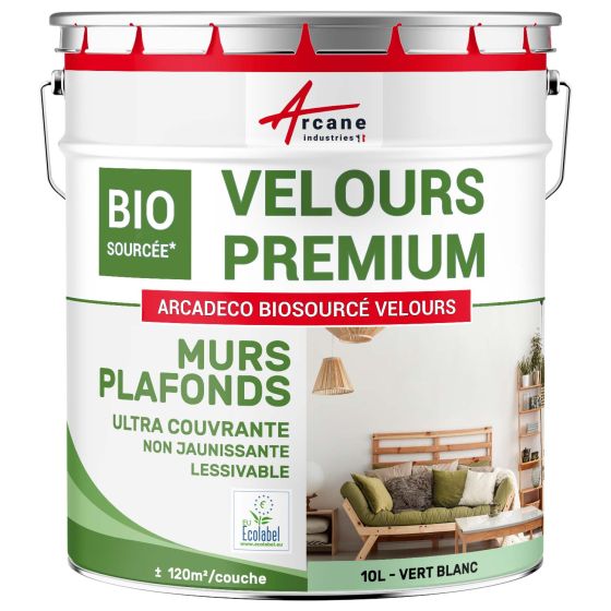 Peinture velours mur et plafond : Arcadéco Biosourcée Couleur / Aspect