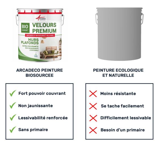 Peinture mate mur et plafond : Arcadéco Biosourcée