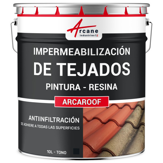 Resina de Impermeabilización - Pintura de Impermeabilización - Especial para Techos Inclinados: ARCAFILM10 L