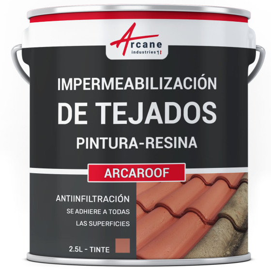 Resina de Impermeabilización - Pintura de Impermeabilización - Especial para Techos Inclinados: ARCAFILM2.5 L