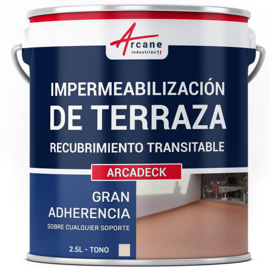 Pintura de impermeabilización para terraza - Revestimiento exterior a base de resina: ARCATERRASSE2.5 L