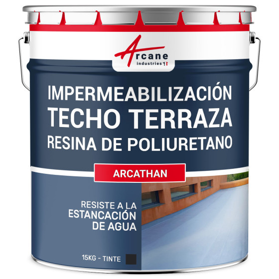 Impermeabilización de Azoteas - Resina de Poliuretano Coloreada: ARCATHAN15 kg