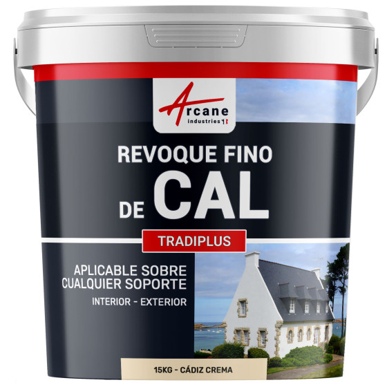 Revestimiento de Cal Fino para Decoración Interior y Exterior - TRADIPLUS15 kg (hasta 14 m²)