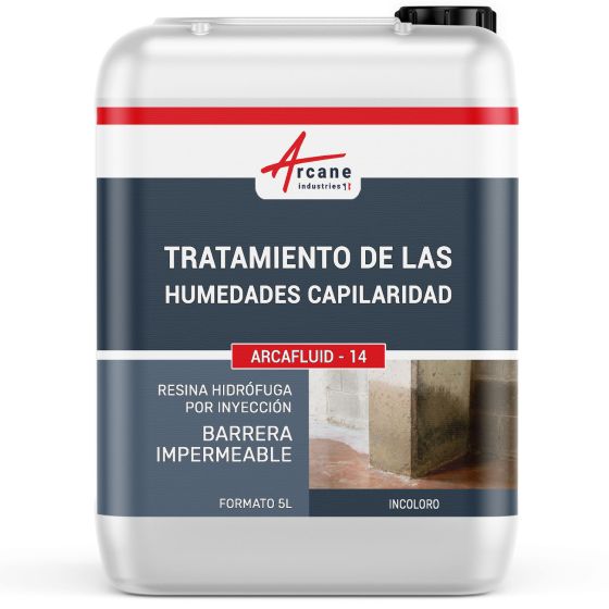 Barrera impermeable, producto de inyección para paredes húmedas ARCAFLUID 5 L