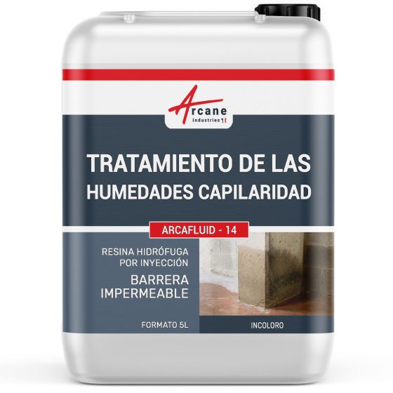 Barrera impermeable, producto de inyección para paredes húmedas ARCAFLUID 5 L Barrera impermeable, producto de inyección para paredes húmedas ARCAFLUID 5 L