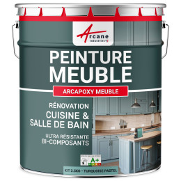 Résine PEINTURE MEUBLE-Kit2-5Kg-RAL-6034-Turquoise-Pastel-Aspect / Couleur