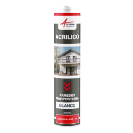 Mástico Acrílico para Muros y Albañilería ARCAMASTIC ALBAÑILERÍA Blanco 300 ml x 1
