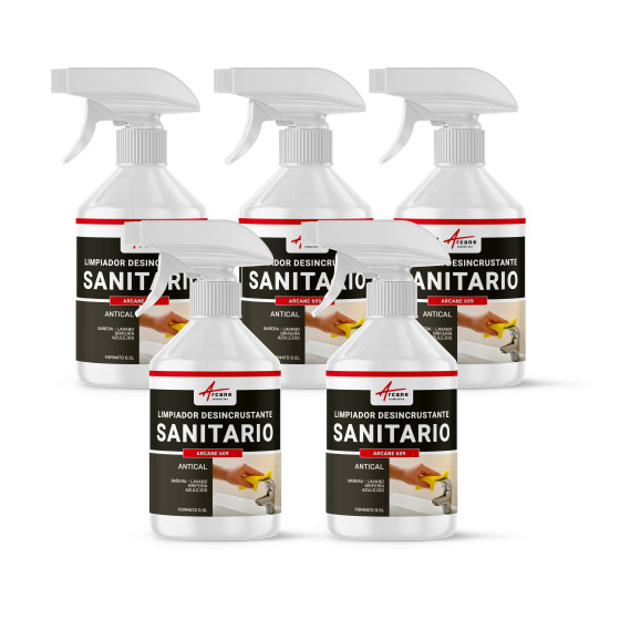 Limpiador descalcificador para sanitarios - baño y ducha 2.5 L (3 x 0.5 L)