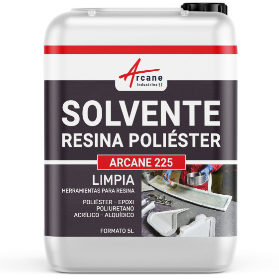 SOLVENTE RESINA POLIÉSTER Limpiador de resina poliéster sintética natural Gel coat Sustituto de acetona 5 L