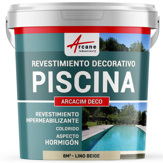 Revestimiento decorativo de acabado para piscinas ARCACIM Deco Lino beige 8 m²