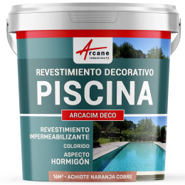 Revestimiento decorativo de acabado para piscinas ARCACIM Deco Achiote Naranja Cobre 16 m²