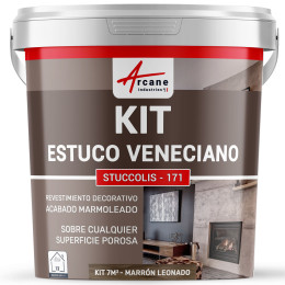 Kit Estuco Veneciano Decorativo KIT STUCCOLIS Marrón Leonado kit hasta 7 m²