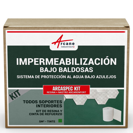 Kit de Impermeabilización bajo Azulejo para Baño SPEC ARCASPEC + BANDE ARCARENFORT 5 m²