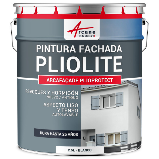 Pintura Pliolita ARCAFAÇADE PLIOPROTECT Blanco 2.5 L (+ ou 20 m² en 1 capa)