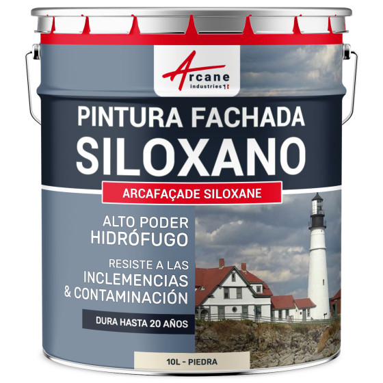 Pintura Siloxano ARCAFAÇADE SILOXANO 10 L (+ o 60 m² en 1 capa) Piedra RAL 090 90 10