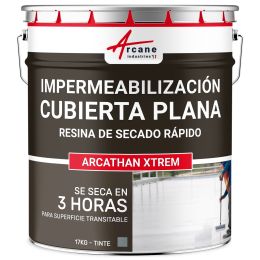 Resina para Impermeabilización de Techos Planos y Terrazas RAL 7001 Gris Plata 17 kg (hasta 11 m² en 2 capas)