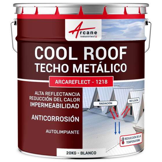 Coolroof - Pintura Anticalor para Techo Metálico ARCAREFLECT ANTICO Blanco 20 kg