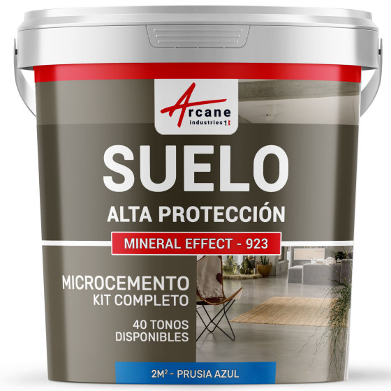 KIT DE MICROCEMENTO PARA SUELOS DE ALTA PROTECCIÓN - Prusia Azul - 2 m² (en 2 capas)