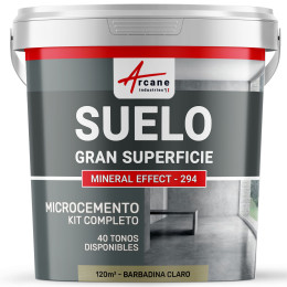 KIT DE MICROCEMENTO PARA SUELO DE GRAN SUPERFICIE ALTA PROTECCIÓN - Barbadina Claro - 120 m² (en 2 capas)