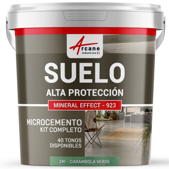 KIT DE MICROCEMENTO PARA SUELOS DE ALTA PROTECCIÓN - Carambola Verde - 2 m² (en 2 capas)