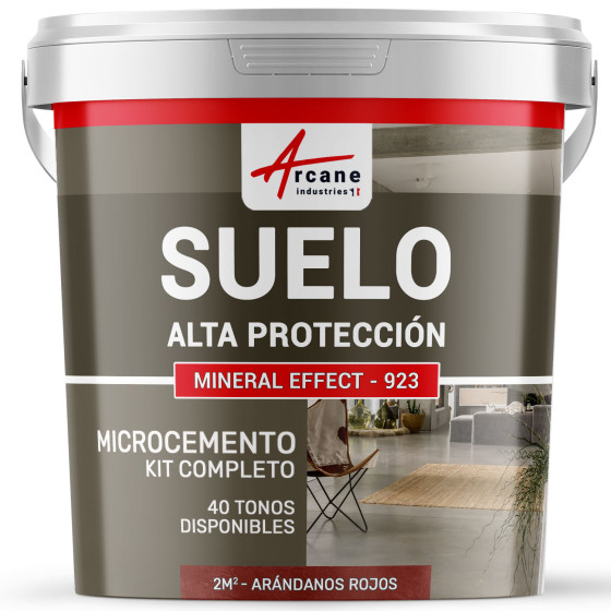 KIT DE MICROCEMENTO PARA SUELOS DE ALTA PROTECCIÓN - Arándanos Rojos - Rojo - 2 m² (en 2 capas)