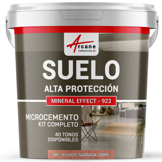 KIT DE MICROCEMENTO PARA SUELOS DE ALTA PROTECCIÓN - Achiote Naranja Cobre  - 5 m² (en 2 capas)