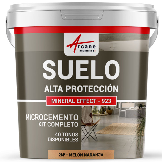 KIT DE MICROCEMENTO PARA SUELOS DE ALTA PROTECCIÓN - Melón Naranja - 2 m² (en 2 capas)