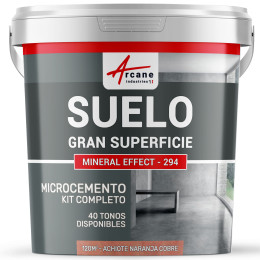 KIT DE MICROCEMENTO PARA SUELO DE GRAN SUPERFICIE ALTA PROTECCIÓN - Achiote Naranja Cobre  - 120 m² (en 2 capas)