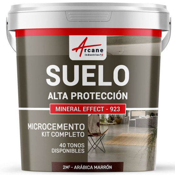 KIT DE MICROCEMENTO PARA SUELOS DE ALTA PROTECCIÓN - Arábica Marrón - 2 m² (en 2 capas)