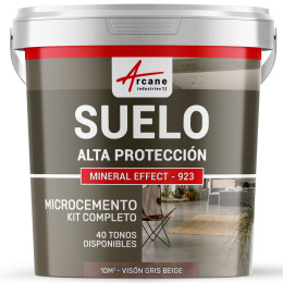 KIT DE MICROCEMENTO PARA SUELOS DE ALTA PROTECCIÓN - Visón Gris Beige  - 10 m² (para 2 capas)