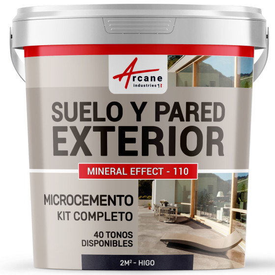 KIT BETÓN CIRÉ EXTERIOR - Betón alisado para suelos - paredes - terrazas y escaleras - Higo - 2 m² (en 2 capas)