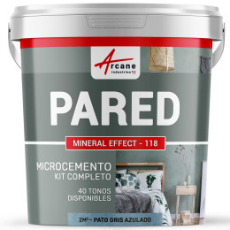 KIT DE HORMIGÓN PULIDO PARA PAREDES - Pato Gris Azulado - 2 m² - Acabado mate