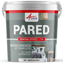 KIT DE HORMIGÓN PULIDO PARA PAREDES - Isatis Blanco - 2 m² - Acabado mate