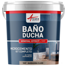Kit de Microcemento para Baño: Revestimiento Impermeable - Barbadina Claro - 10 m² (para 2 capas)