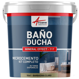 Kit de Microcemento para Baño: Revestimiento Impermeable - Barbadina Claro - 10 m² (para 2 capas)