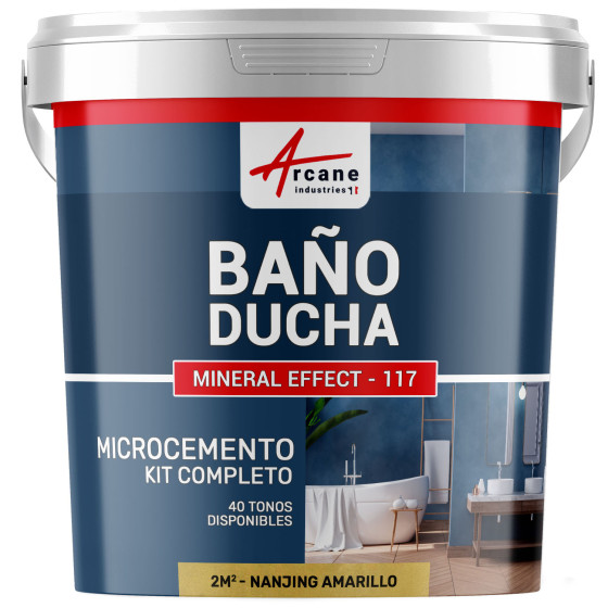 Kit de Microcemento para Baño: Revestimiento Impermeable - Nanjing Amarillo - 2 m² (en 2 capas)