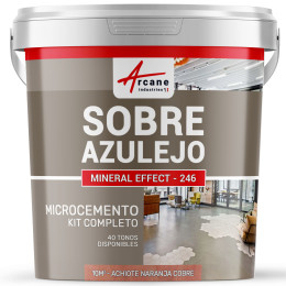 KIT DE HORMIGÓN PULIDO PARA AZULEJOS - Achiote Naranja Cobre  - 10 m² (para 2 capas)