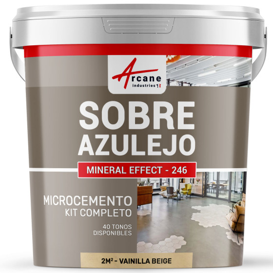 KIT DE HORMIGÓN PULIDO PARA AZULEJOS - Vainilla Beige - 2 m² (en 2 capas)