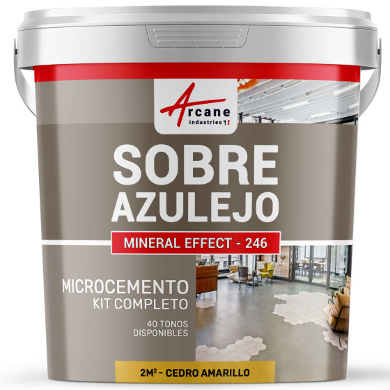 KIT DE HORMIGÓN PULIDO PARA AZULEJOS - Cedro Amarillo - 2 m² (en 2 capas)