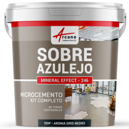 KIT DE HORMIGÓN PULIDO PARA AZULEJOS - Aronia Gris Negro - 10 m² (para 2 capas)